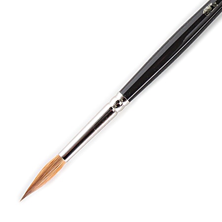 Winsor & Newton Series 7 Kolinsky Sable Pointed Round Paint Brush, Sable Hair, Black Size 7