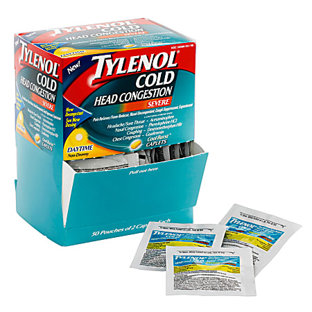 Tylenol® Cold Severe Congestion, Box Of 50