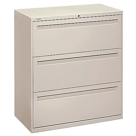 HON® Brigade® 700 36"W x 18"D Lateral 3-Drawer File Cabinet, Putty