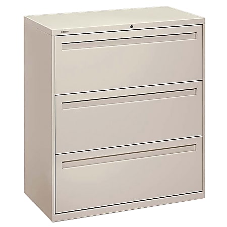 HON® Brigade® 700 36"W x 18"D Lateral 3-Drawer File Cabinet, Putty