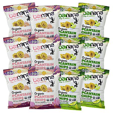 Barnana Plantain Chips, 2 Oz, Pack Of 12 Bags