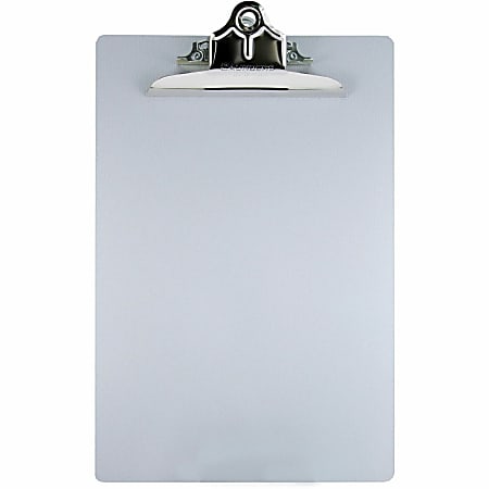 Saunders Aluminum Round Corner Clipboards - 1" Clip Capacity - 8 1/2" x 12" - Clamp - Aluminum - Silver - 1 Each