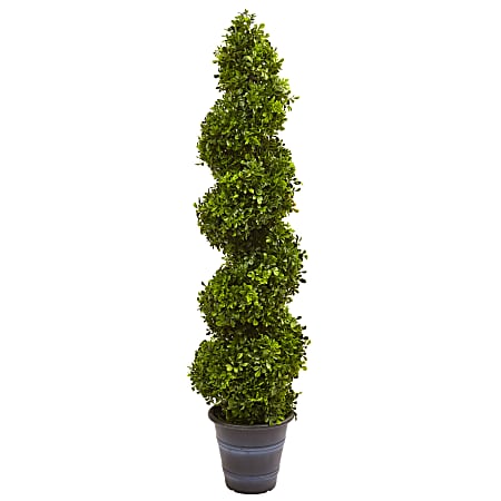 Nearly Natural Boxwood Spiral Topiary 48”H Plastic Indoor/Outdoor