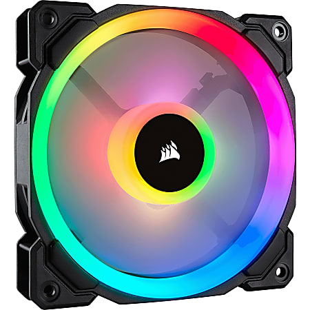 Corsair LL120 RGB 120mm Dual Light Loop RGB LED PWM Fan Single Pack - 1 Pack - 4.72" Maximum Fan Diameter - 1 x Fan(s) - 1500 rpm - 4-pin PWM - RGB LED - 1 pc(s) - Motherboard