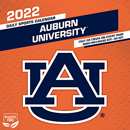 Lang Turner Licensing Boxed Daily Desk Calendar 5 14 x 5 14 Auburn