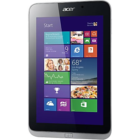 Acer ICONIA W4 820 Z3742G06aii Tablet 8 2 GB LPDDR3 Intel Atom Z3740 Quad  core 4 Core 1.33 GHz 64 GB Windows 8 32 bit 1280 x 800 In plane Switching  IPS Technology - Office Depot