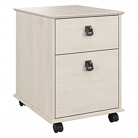 Bush Furniture Homestead Farmhouse Vertical Mobile File Cabinet, Linen White Oak, Delivery