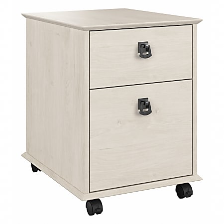 Bush® Furniture Homestead Farmhouse Mobile File Cabinet, Linen White Oak, Standard Delivery