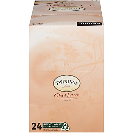 Twinings® of London Chai Latte Single-Serve K-Cup® Pods, 12.72 Oz, Carton Of 24