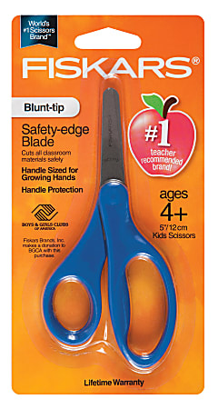 Scissors soft grip handle office depot blunt tip pink green blue craft kids  NWT