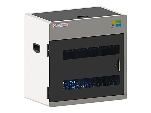 Anywhere Cart AC-CNC-18 - Cabinet unit charge and UV clean - for 18 notebooks/tablets - lockable - stainless steel, aluminum - screen size: up to 15" - desktop