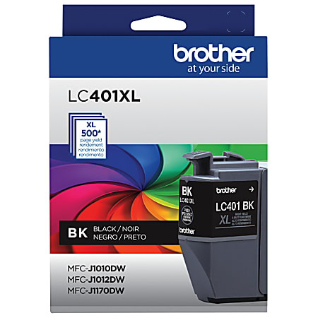 Brother® Genuine LC401XLBK High-Yield Black Ink Cartridge, Black