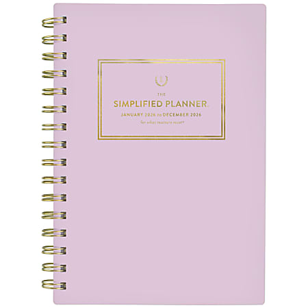 Simplified by Emily Ley for AT-A-GLANCE® 2026 Weekly Monthly Planner, Pink, Small, 5 1/2" x 8 1/2"
