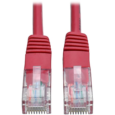 Eaton Tripp Lite Series Cat5e 350 MHz Molded (UTP) Ethernet Cable (RJ45 M/M), PoE - Red, 5 ft. (1.52 m) - N002005RD