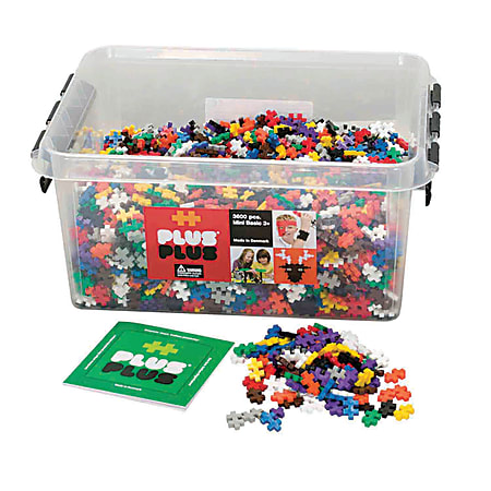 Plus-Plus Open Play 3,600-Piece Set, Assorted Colors