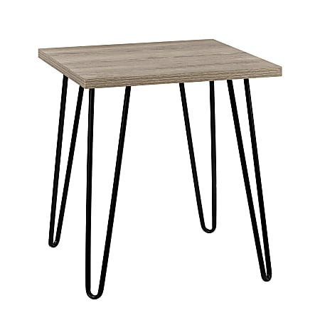 Ameriwood™ Home Owen Retro End Table, Square, Rustic Oak/Black