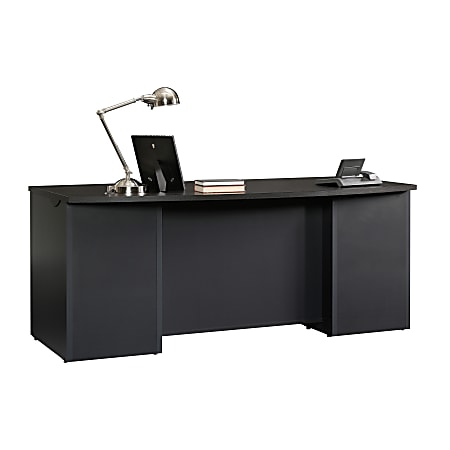 Sauder® Via Executive Desk, 71 1/2"W x 35 1/2"D, Bourbon Oak/Soft Black