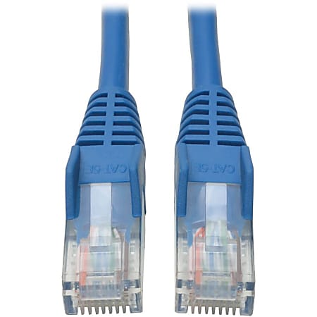 Eaton Tripp Lite Series Cat5e 350 MHz Snagless Molded (UTP) Ethernet Cable (RJ45 M/M), PoE - Blue, 7 ft. (2.13 m) - N001007BL