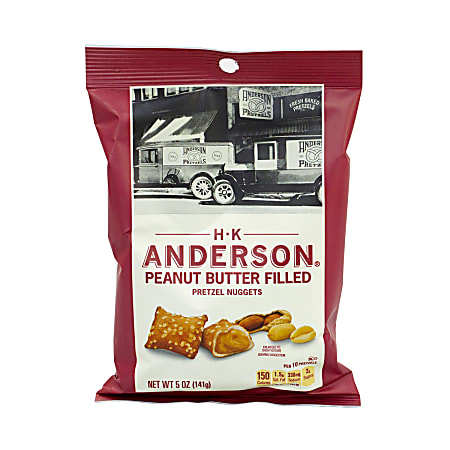 HK ANDERSON Peanut Butter Filled Pretzel Nuggets, 5 oz, 12 Count