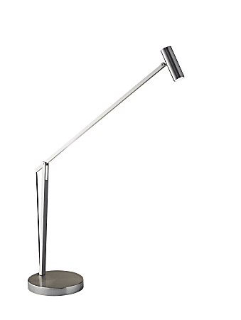 Adesso® ADS360 Crane LED Desk Lamp, Adjustable Height, 32 1/2"H, Brushed Steel