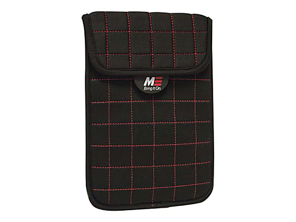 Mobile Edge NeoGrid iPad Mini or any 7" Tablet Sleeve - Protective sleeve for tablet - neoprene - black with red stitching - 7"