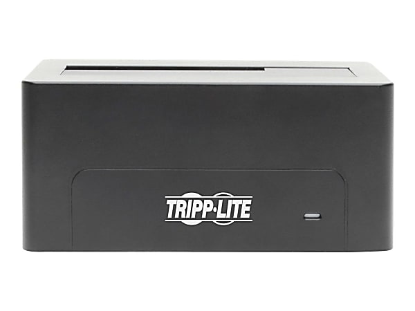 Tripp Lite USB 3.1 Type-C to SATA Quick Dock, 10 Gbps, 2.5 and 3.5 in. HDD/SDD, Thunderbolt 3 Compatible - HDD docking station - bays: 1 - 2.5" / 3.5" shared - SATA 6Gb/s - USB 3.1 (Gen 2), USB-C, Thunderbolt 3 - black