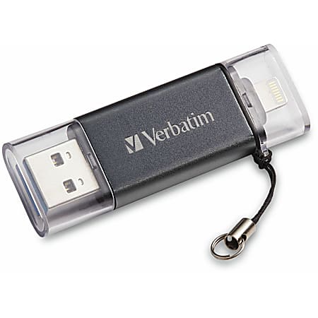 Store 'n' Go Dual USB 3.0 Flash Drive for Apple Lightning Devices, 32 GB, Graphite Store 'n' Go Dual USB 3.0 Flash Drive for Apple Lightning Devices, 32 GB, Graphite