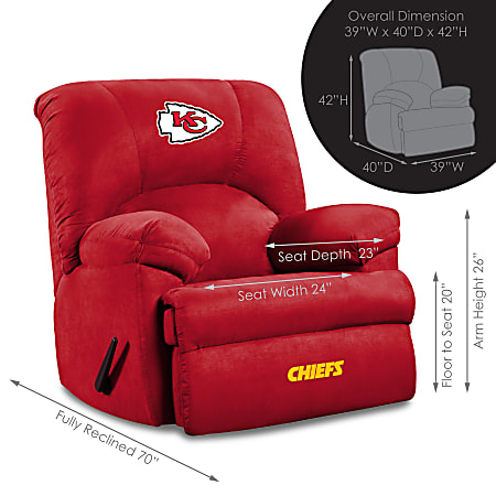 Imperial NFL GM Microfiber Recliner Accent Chair Kansas City Chiefs