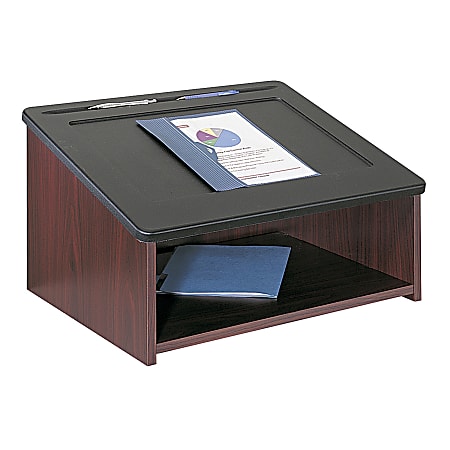 Safco® Tabletop Lectern, Mahogany