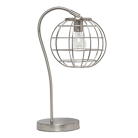 Lalia Home Arched Metal Cage Table Lamp, 20"H,