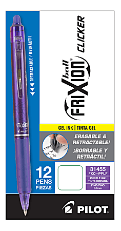 Pilot® FriXion® Clicker Erasable Gel Pens, Pack Of