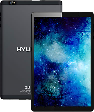 Hyundai Hytab Pro Wi-Fi Tablet, 10.1" Screen, Helio P60, 4GB Memory, 128GB Hard Drive, Android 11, Black