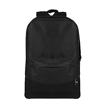 Volkano Daily Grind Backpack With 18.1 Laptop Pocket Black Office Depot