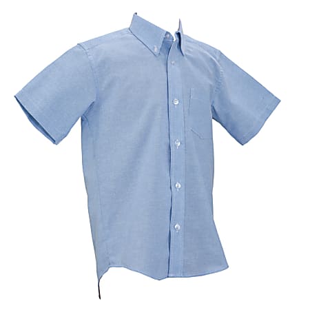 Royal Park Boys Uniform, Husky Short-Sleeve Polo Shirt, Small, Blue