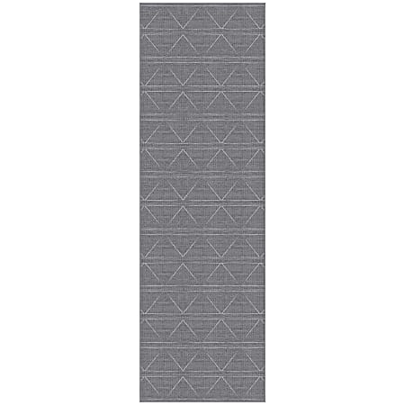 GelPro NeverMove Beckham Area Rug, 24” x 76”, Gray