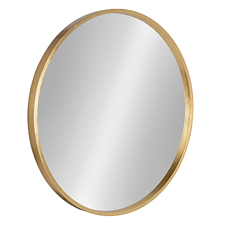 Uniek Kate And Laurel Travis Round Mirror, 25-5/8”H x 25-5/8”W x 1-3/8”D, Gold