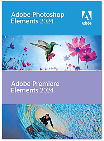 Adobe Photoshop & Premiere Elements, 2024, 1-Time Purchase, Product Key