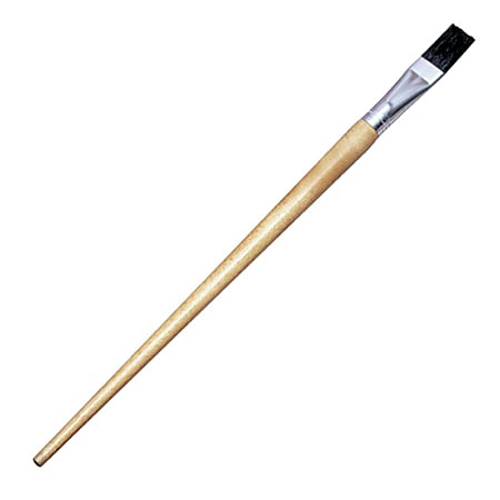 Charles Leonard Flat Easel Paintbrushes, 18", Flat Bristle, Natural, Pack Of 12