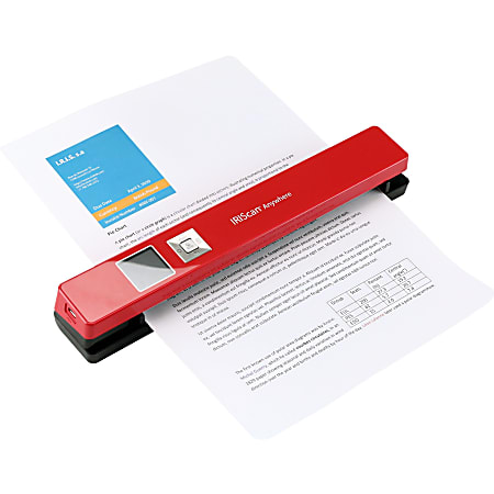 IRIS Iriscan Anywhere 5-Red Portable Document And Photo Scanner - 12 ppm (Mono) - 12 ppm (Color) - PC Free Scanning - USB