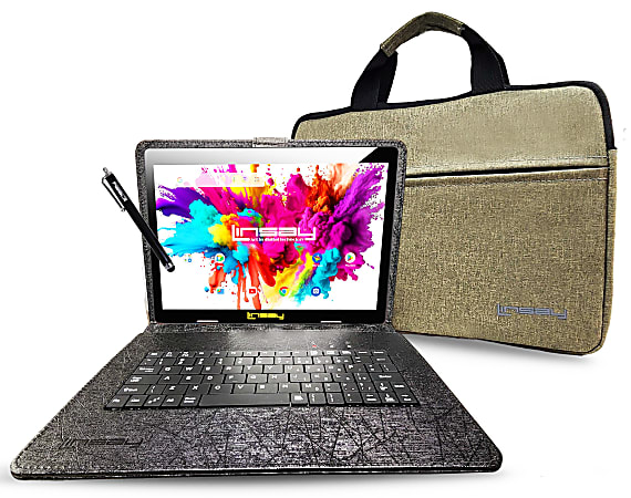 Linsay Octa Core Tablet, 10.1”, 4GB Memory, 128GB Storage, Android 13, With Black Unique Oracle Keyboard Case And Tablet Briefcase