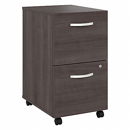 Bush Business Furniture Hybrid 28"D Vertical 2-Drawer Mobile File Cabinet, Storm Gray, Delivery