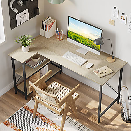 Corner desk light oak discount