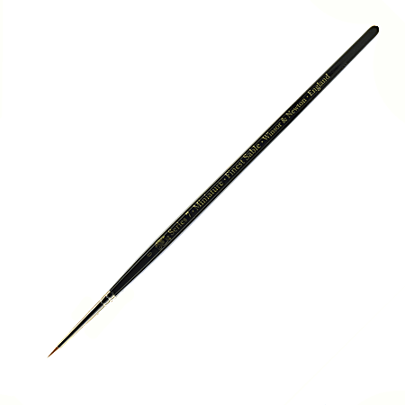 Winsor & Newton Series 7 Kolinsky Miniature Paint Brush, Size 0, Round Bristle, Sable Hair, Black