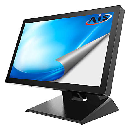AIS Multitouch 15.6" WXGA Widescreen Monitor With PCT Touchscreen and VGA Port, Dark Gray