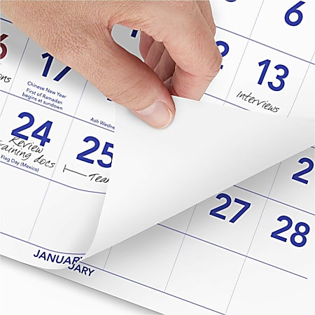 AT-A-GLANCE Wall Calendar 2016, 3-Month Reference, Horizontal, 15 Months, 23.5 X 12 Inch Page Size (PM1428 - View #9