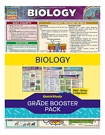 QuickStudy Grade Booster Pack, Biology