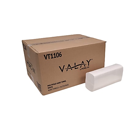 Morcon Tissue Valay&reg; Multi-Fold Towels, 1-Ply, 9.05 x 9.25, White, 250/Pack, 16 Packs/Carton