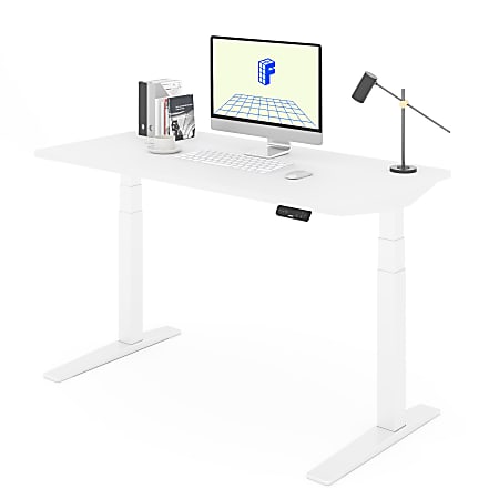 FlexiSpot E7 55W Height-Adjustable Standing Desk, White