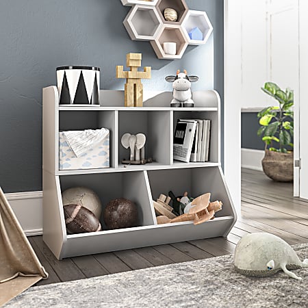Ameriwood Home Tyler Kids 31 H 5 Cube Toy Storage Bookcase Gray
