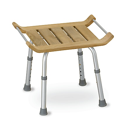 Conair® Pollenex® Teakwood And Matte Aluminum Spa Bench